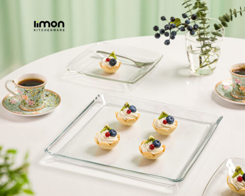 لیمون  شیرینی خوری مربع شیشه ای  228600