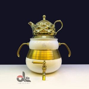 ALTIN التین  نکدار کتری قوری کمر باریک سفید طلایی  کد 914 14261