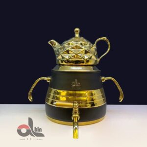 ALTIN التین  نکدار کتری قوری هرمی مشکی طلایی  کد 923 14264