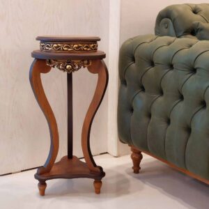 تابان شرق  میز تلفن چوبی قهوه ای  12513