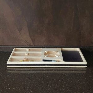 دوات  تی باکس وارمر دار چوبی 3 خانه مستطیل سایز 23 *50  DAVAI-1002