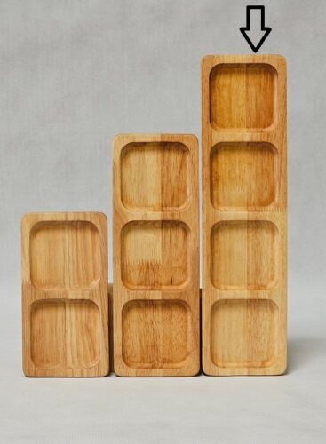 NICE WOOD نایس وود  چوب  اردو 4 خانه مستطیل کد403 – 9658