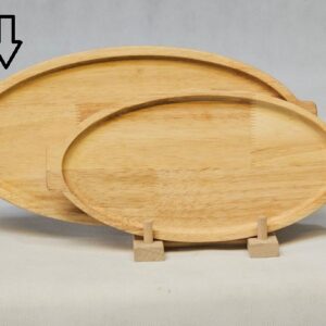 NICE WOOD نایس وود  چوب  بشقاب بیضی کشیده دسته د ار سایز 2 کد 257 - 9662