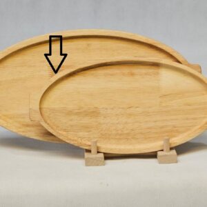 NICE WOOD نایس وود  چوب  بشقاب بیضی کشیده دسته دار سایز 3-کد 258- 9663