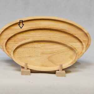 NICE WOOD نایس وود  چوب  بشقاب بیضی کشیده سایز 3 -کد 253 - 9665
