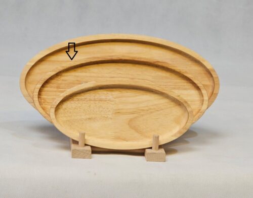 NICE WOOD نایس وود  چوب  بشقاب بیضی کشیده سایز 3 -کد 253 – 9665