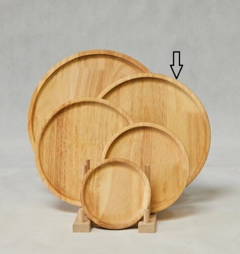 NICE WOOD نایس وود  چوب  بشقاب گرد سایز 3 قطر 25  NICEWOOD-213