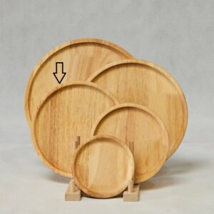 NICE WOOD نایس وود  چوب  بشقاب گرد سایز 4 -کد 214 -   9666