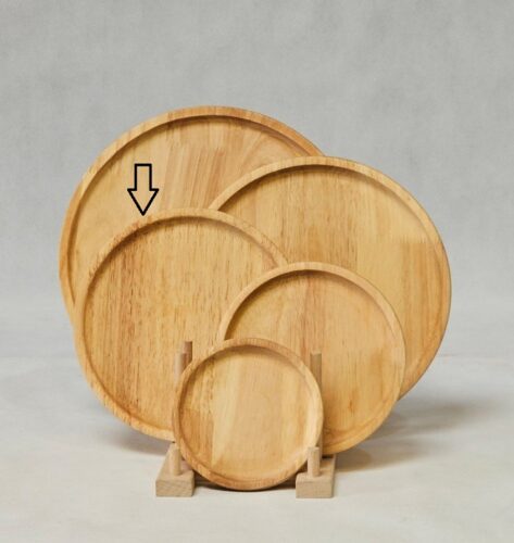 NICE WOOD نایس وود  چوب  بشقاب گرد سایز 4 -کد 214 -   9666