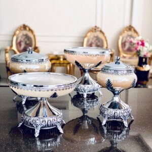 فورس  ست پذیرایی 4 تیکه اشرافی نقره ای S 08 14400