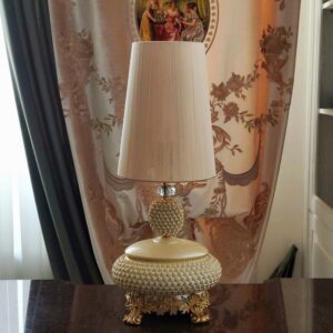 رایکا اباژور رومیزی شکوفه نگین دارکرم طلایی کد 20 Tس  14268