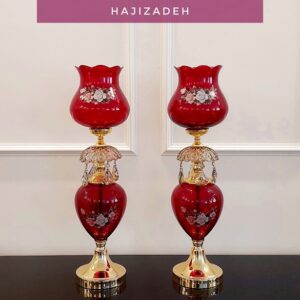 MGM ام جی ام شمعدان جفتی گل دار رنگی 14402