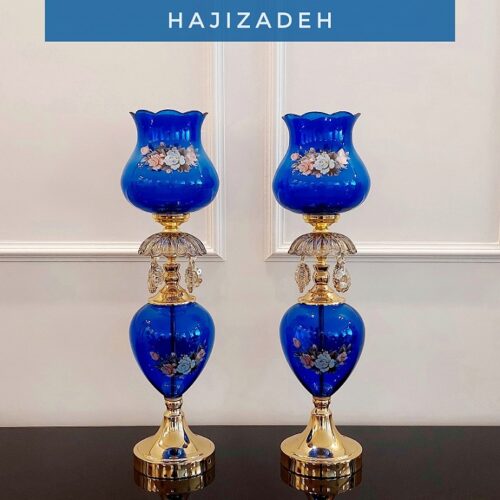 MGM ام جی ام شمعدان جفتی گل دار رنگی 14402