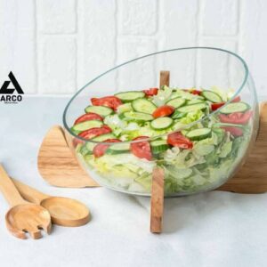 ARCO ارکو  سالاد خوری پایه چوبی گرد پاتیرا ساده 4312