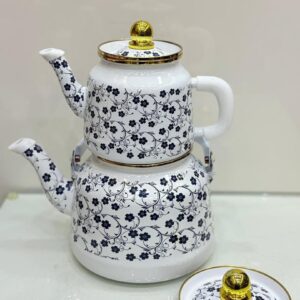 LORENZO لورنزو  کتری قوری لعابی طرح دار  14530