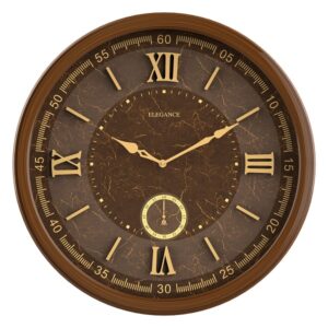 SCHOBERT شوبرت  گارنت ساعت دیواری گرد قهوه ای قطر 60  S-5268