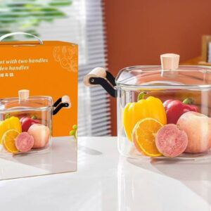 قابلمه پیرکس مربع دسته چوبی   14563