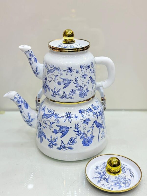 LORENZO لورنزو  کتری قوری لعابی طرح دار  14530