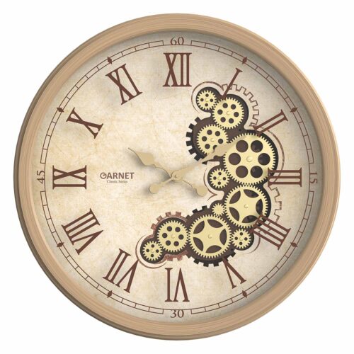 SCHOBERT شوبرت گارنت ساعت دیواری چرخ دنده بژ قطر 60- 5258A-BEIGE