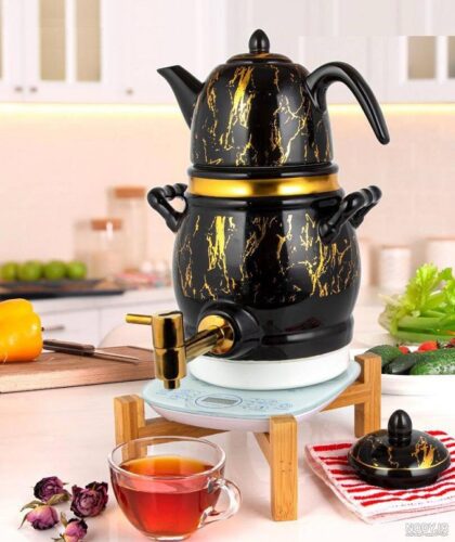 کتری قوری و چای ساز برقی سرامیکی صفحه دیجیتال 14613