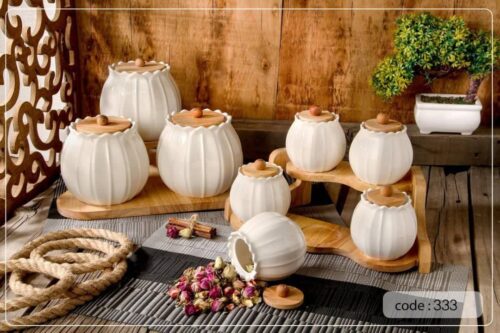 اچین لاریسا پاسماوری 8 پارچه چوب سرامیک مدل غنچه 14632