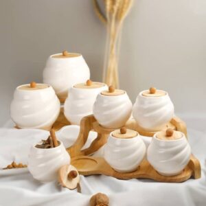 اچین لاریسا پا سماوری 8 پارچه چوب سرامیک مدل باران 14631