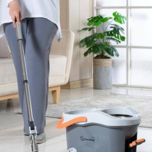 هوم کینگ سطل و تی شور پدالی چرخشی 8020- 14642