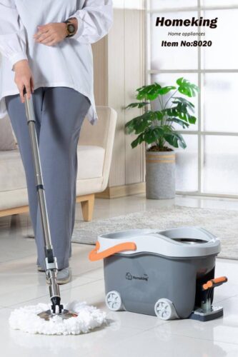 هوم کینگ سطل و تی شور پدالی چرخشی 8020- 14642