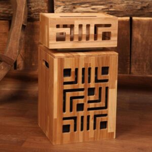 فرزاد سطل و دستمال چوبی رابر 101-1-02