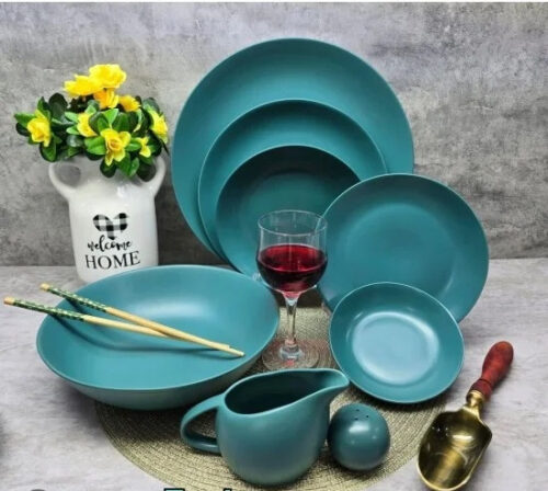 کلارا سرویس غذا خوری  سرامیکی 30 پارچه استون ور یشمی مات 14197