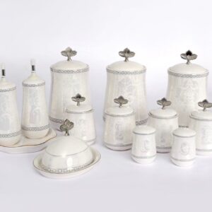 اریا پاسماوری 14 پارچه مدل روشا طرح دار سفیدکد 504- 14644