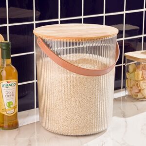 لیمون سطل برنج شیار دار 12 لیتری درب چوبی 245559