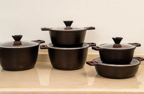 کاندید   سرویس قابلمه 10 پارچه اوربیت مشکی 122001