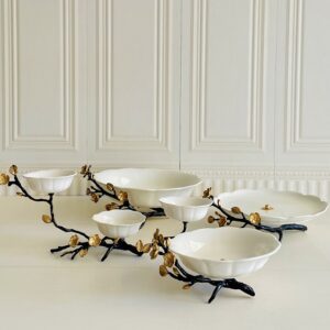 فورس  ست پذیرایی چینی گل برنجی 4 تیکه 12972