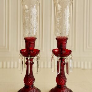 باکارا شمعدان جفتی تک شعله قرمز 14661
