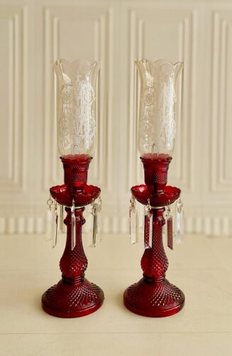 باکارا شمعدان جفتی تک شعله قرمز 14661