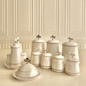 EMBICO ام بی کو  پاسماوری 21 پارچه میوتا لب طلا سفید 14783