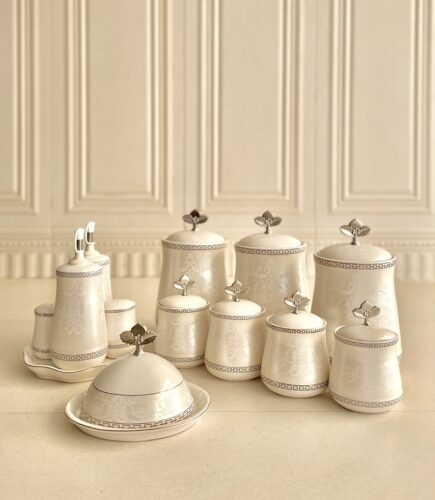 EMBICO ام بی کو  پاسماوری 21 پارچه میوتا لب طلا سفید 14783