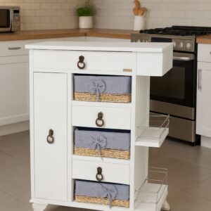 PARDIS پردیس جا سیب زمینی پیاز  سوپردار جا قاشق دار کشویی سفید  116WHITE