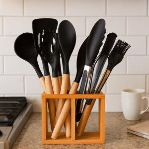 EMBICO ام بی کو  ست کفگیر ملاقه چوب شیشه 2 خانه 14785