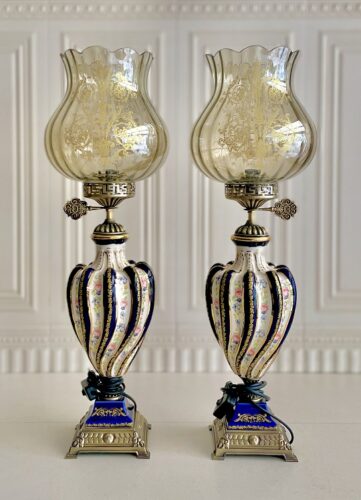 چراغ جفتی طرح فرانسوی اسمارتیس ابی لاجوری 14812