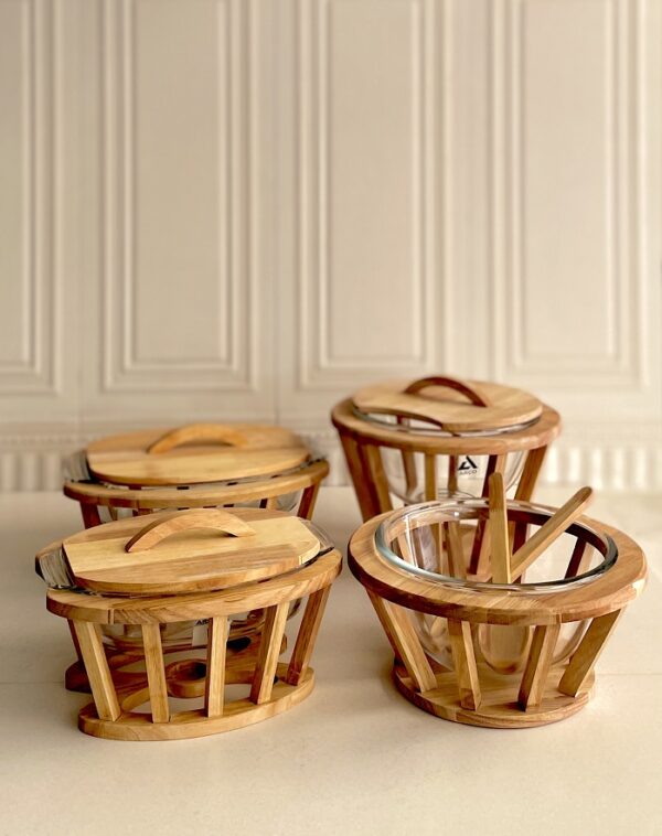 arcO ارکو ست سوفله 4 تیکه پایه چوبی رایکا کد41.44.45.46- 14826