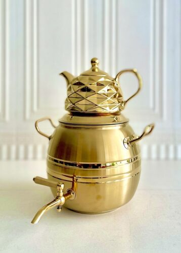 ALTIN التین نکدار کتری قوری استیل تمام طلایی دسته مربع کد 922- 14828