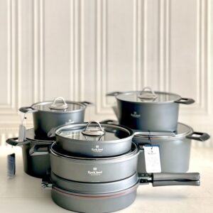 ROCK LAND  راکلند سرویس قابلمه 15 پارچه طرح المانی خاکستری  2919 14820