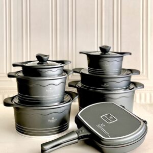 ROCK LAND  راکلند سرویس قابلمه 14 پارچه طرح مونیخ خاکستری3289  12894