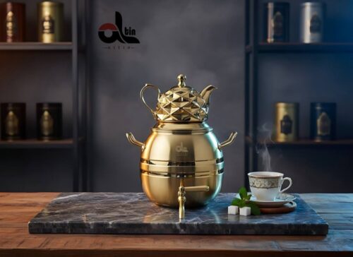 ALTIN التین نکدار کتری قوری استیل تمام طلایی دسته مربع کد 922- 14828