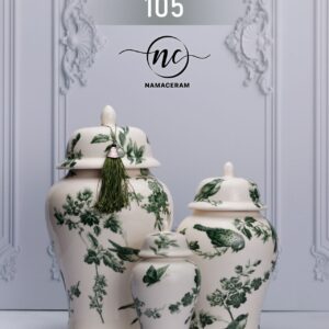 جینجر جار گل دار 3 سایزی 14278