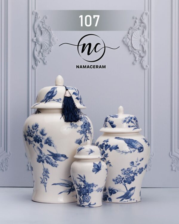 جینجر جار گل دار 3 سایزی 14278