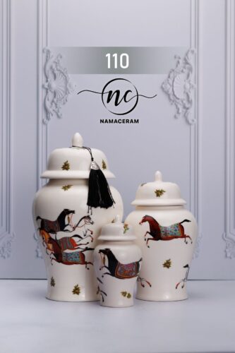 جینجر جار گل دار 3 سایزی 14278