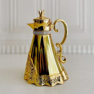 پیلسیمو طلایی  فلاکس عربی تک مدل کلوش تاجی نگین دار طلایی FS06344